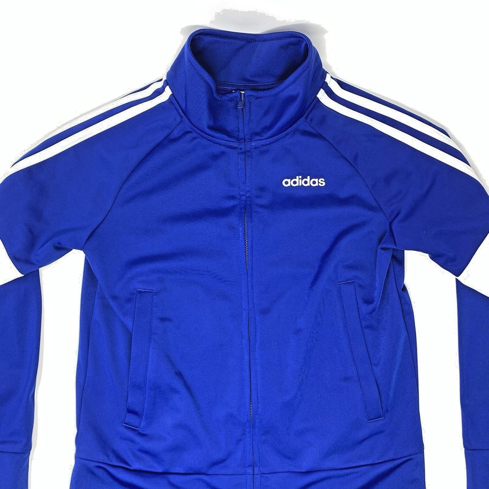Adidas Full Zip Polyester Royal Blue Boy's Athletic Jacket Size S (8)